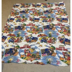 Vintage‎ 1988 Nintendo Super Mario Bros/zelda Blanket 78x86
